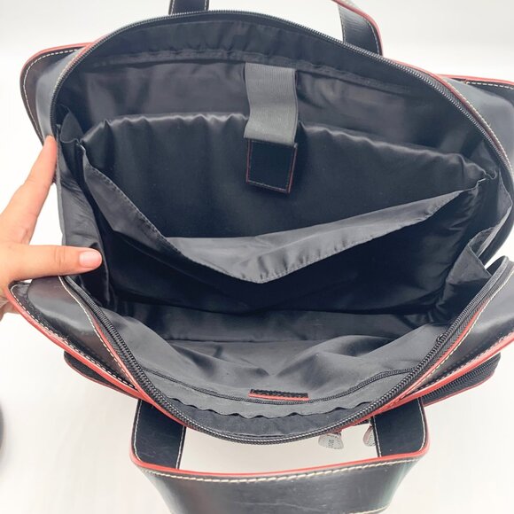 Lodis Black Leather Convertible Briefcase - Picture 10 of 12